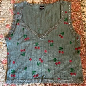 BDG Lola Crop Pointelle Cotton Tank